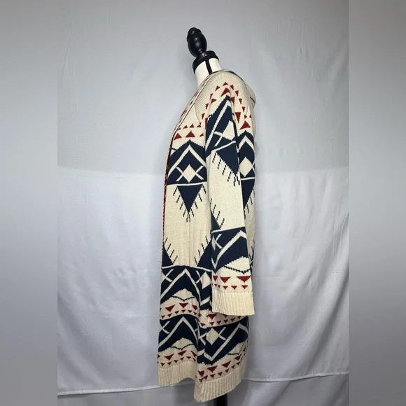 Olivers Navy and Cream Patterned Cardigan - Picture 3 of 6